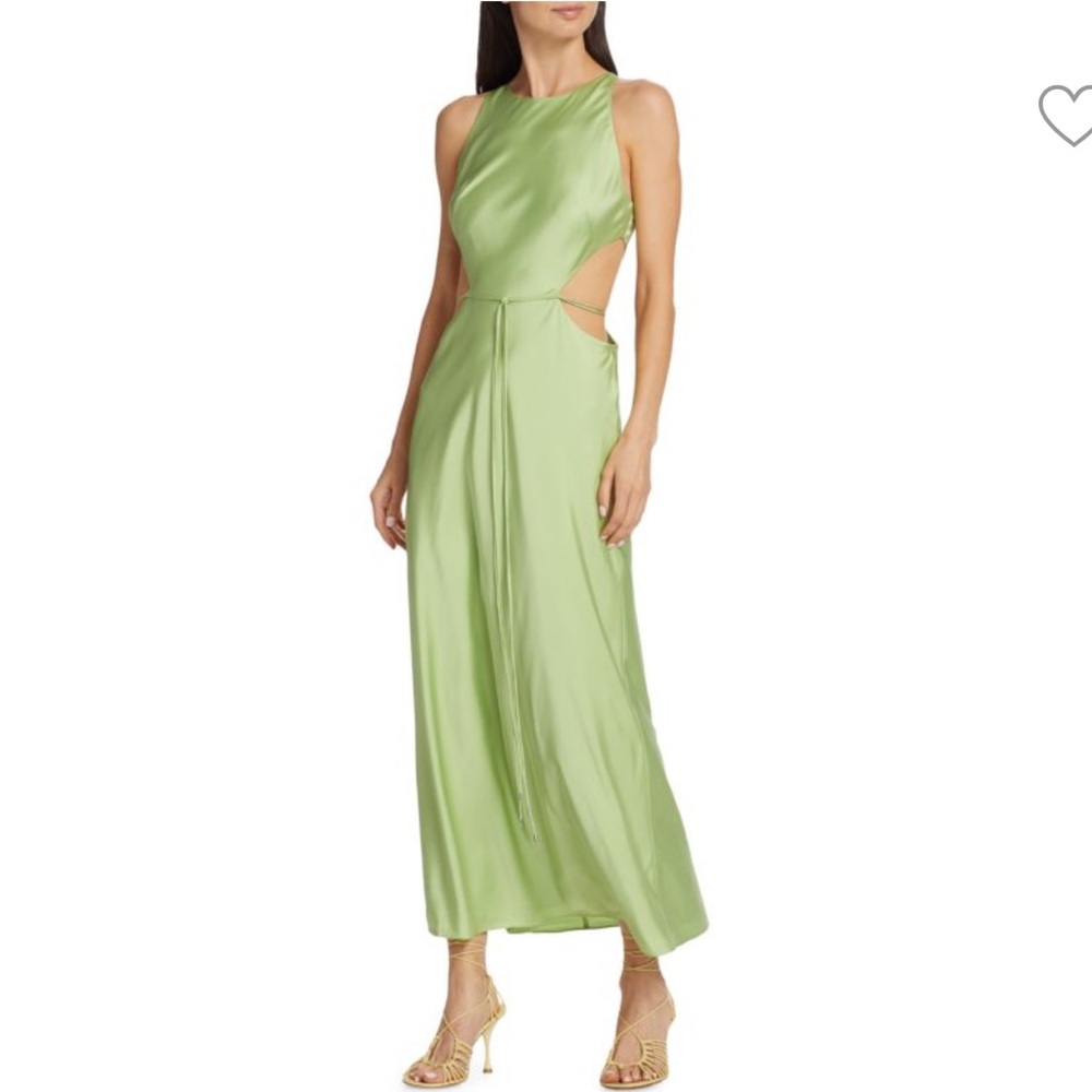NWT Alexis Lune Cut Out Satin Maxi Dress